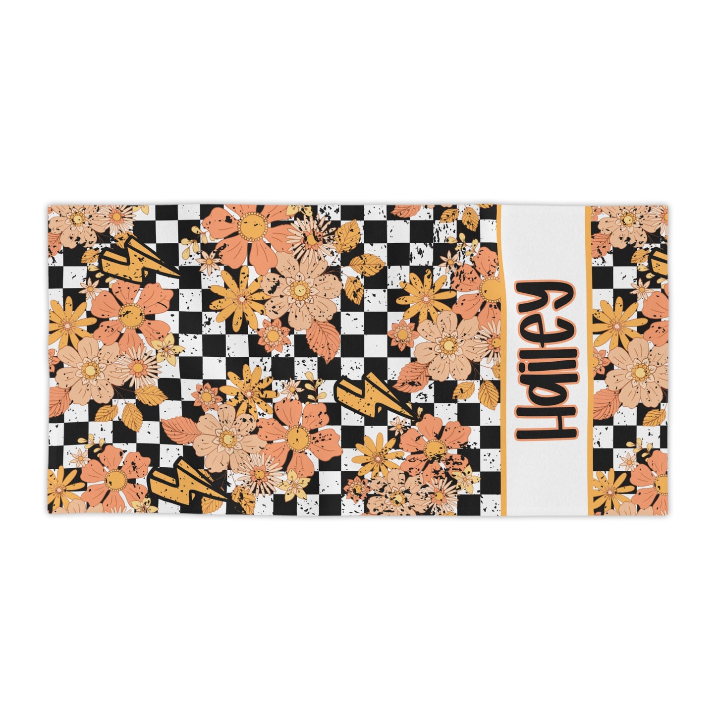 Personalized Retro Groovy Beach Towel