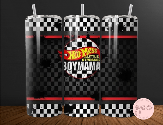 Hot Mess Boy Mama Tumbler