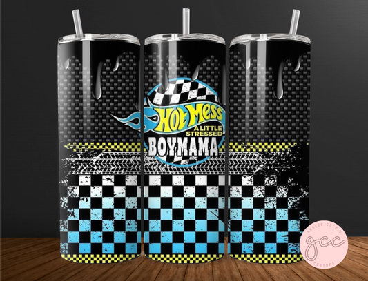 Hot Mess Boy Mama Tumbler