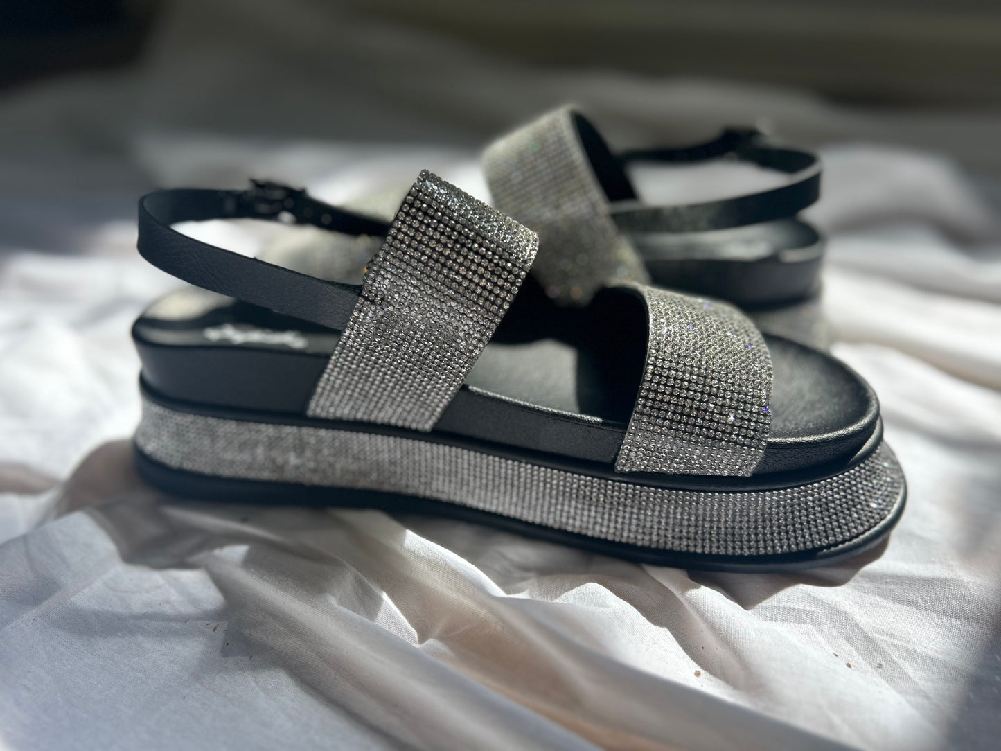 Shine On Rhinestone Platform Sandals