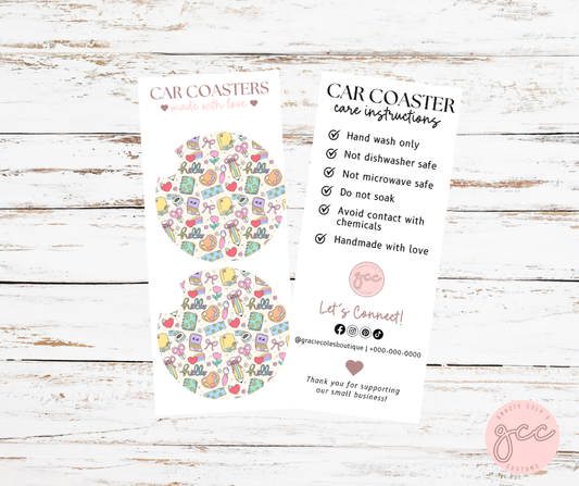 Teacher Car Coaster Set