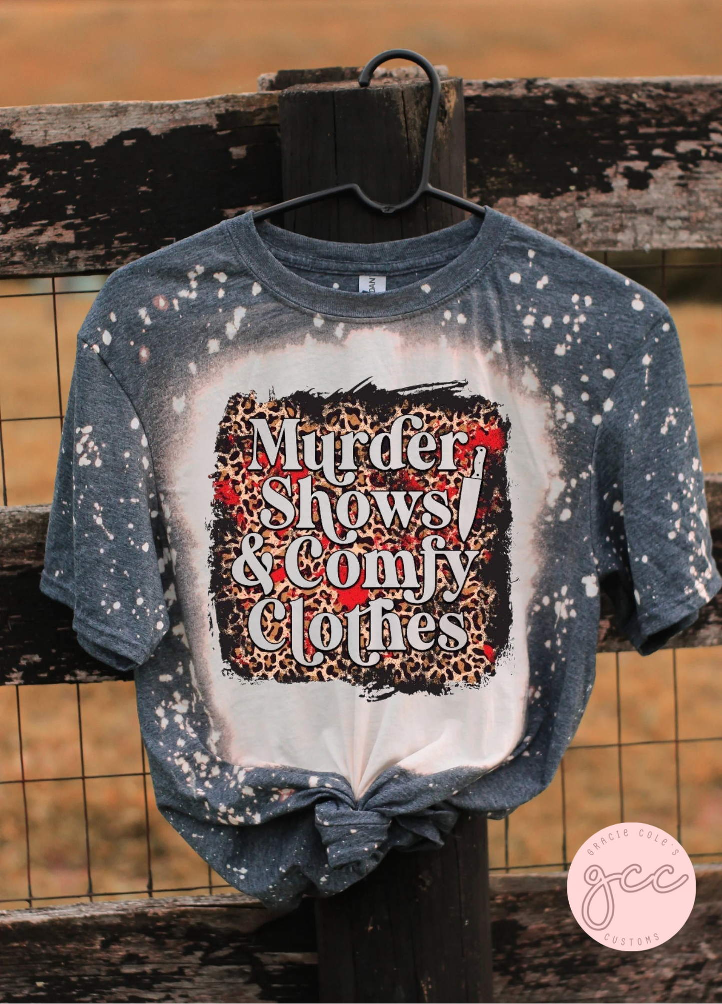 Murder Shows & Comfy Clothes Bleached Shirt