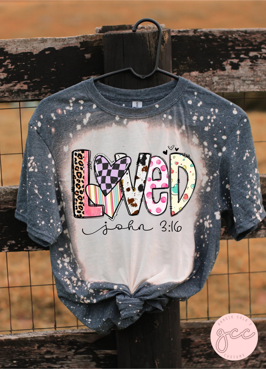 John 3:16 Bleached T-Shirt