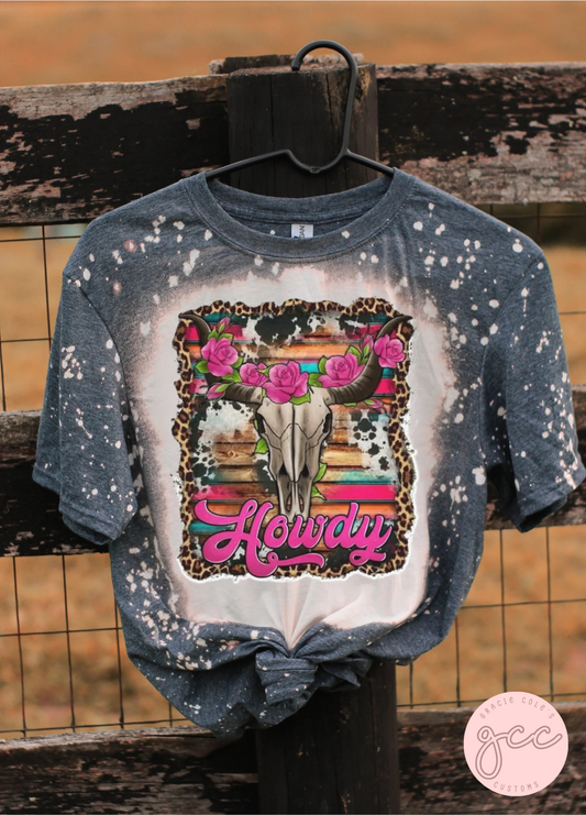 Western Graphic Bleached T-Shirt
