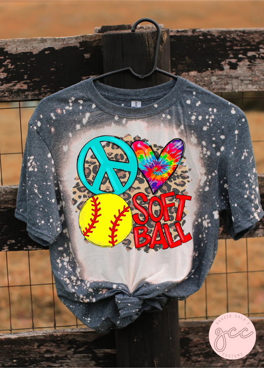 Softball Bleached T-Shirt