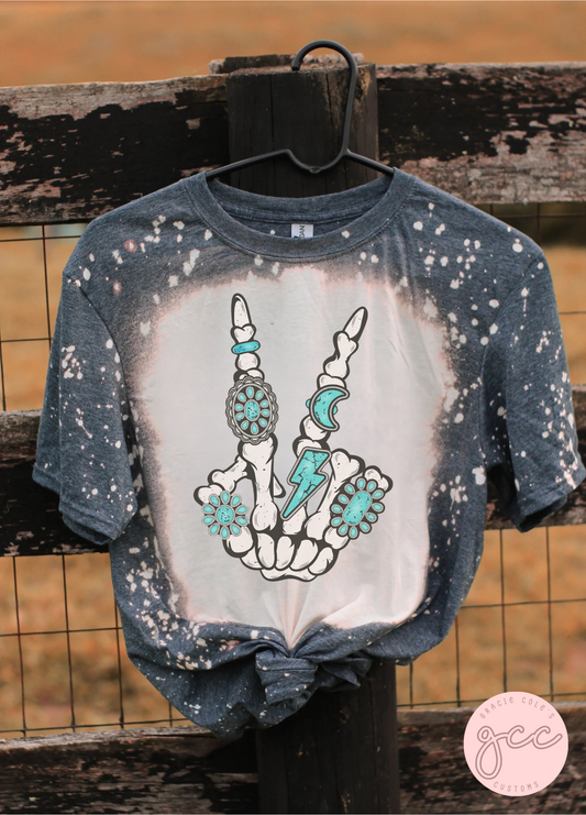 Turquoise Lover Bleached T-Shirt