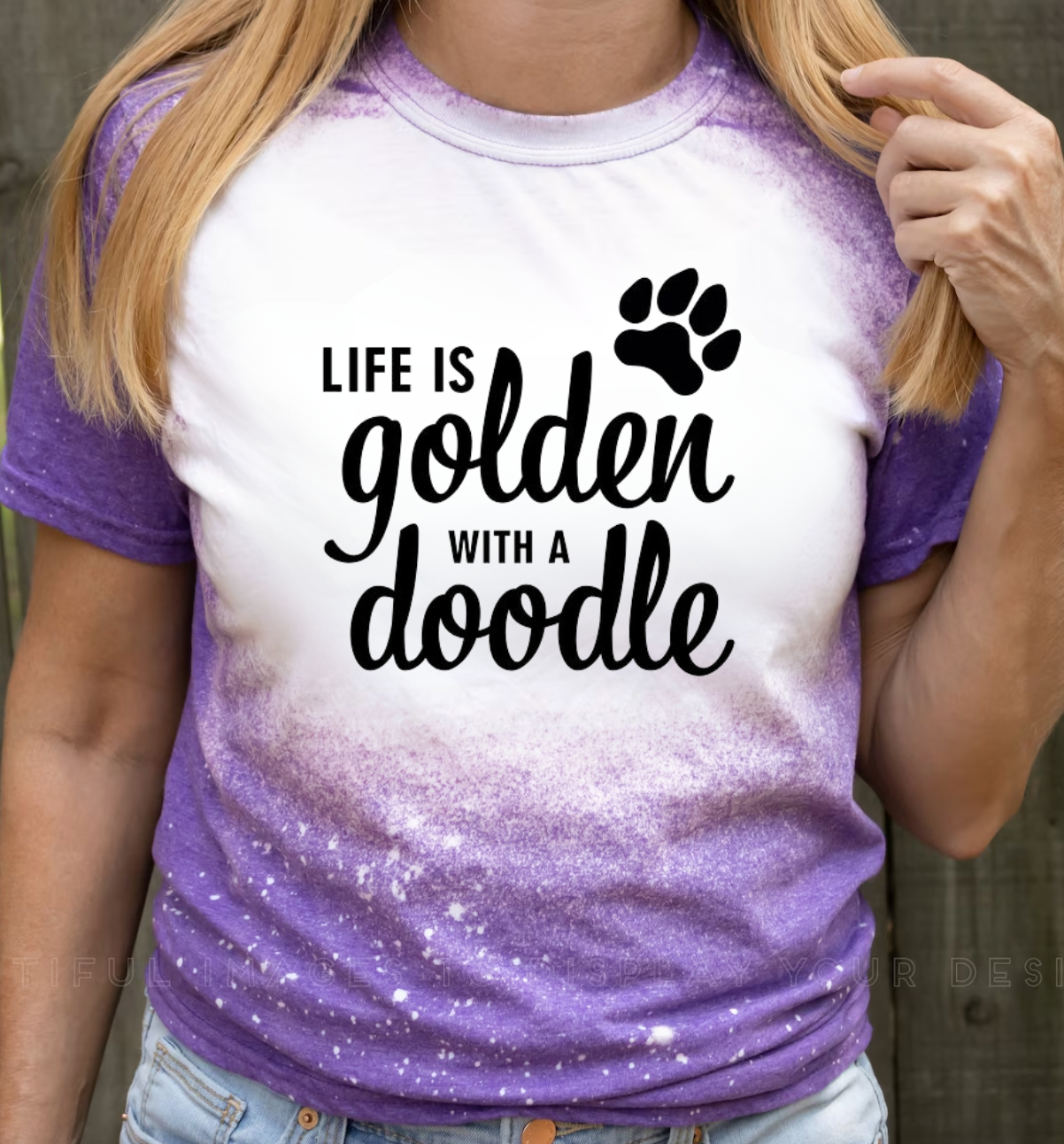 Golden Doodle Life Bleached Tee