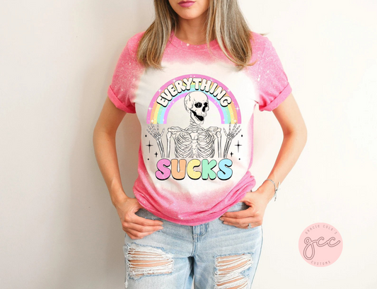 Everything Sucks Bleached Shirt