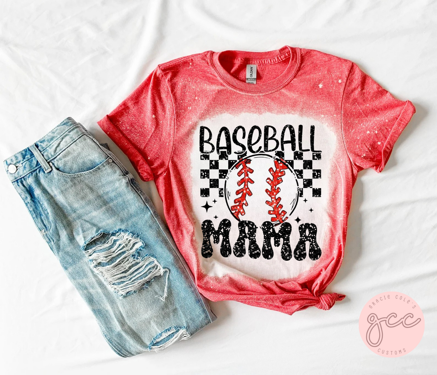 Baseball Mama Bleached Shirt