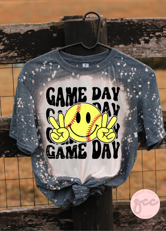 Game Day Softball Bleached Shirt