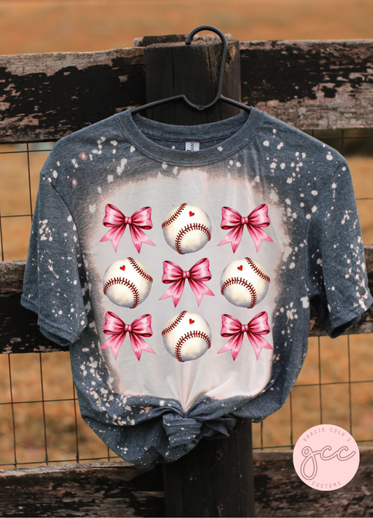 Baseball Coquette Bleached Shirt