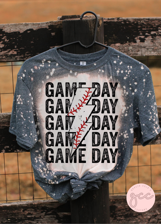 Game Day Baseball Bleached Shirt