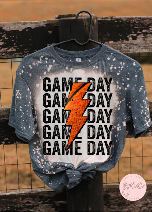 Game Day Basketball Bleached Shirt