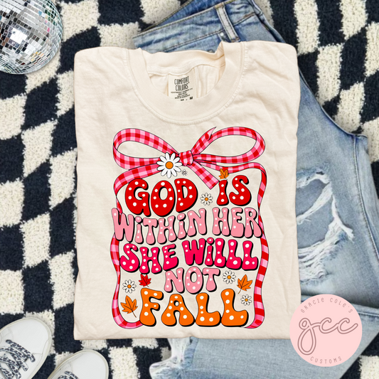 God Is Within Her She Will Not Fall Comfort Color T-Shirt
