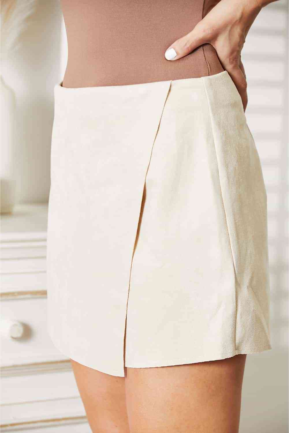 Ivory Mini Skort