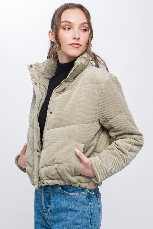 Corduroy Puffer Jacket