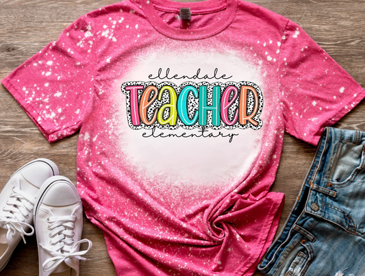 Custom Teacher T-Shirt With School Name