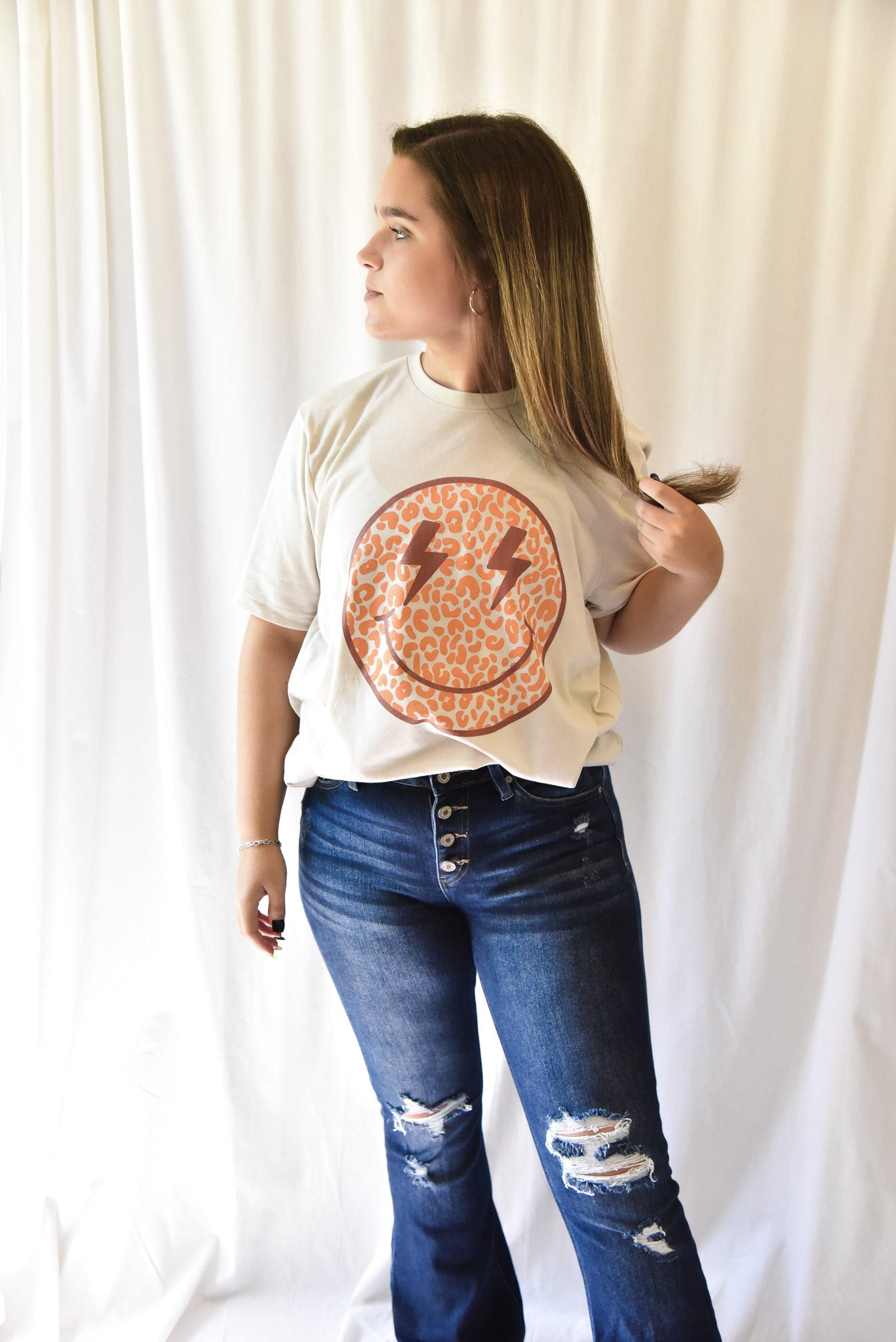 Cheetah Smiley Tee
