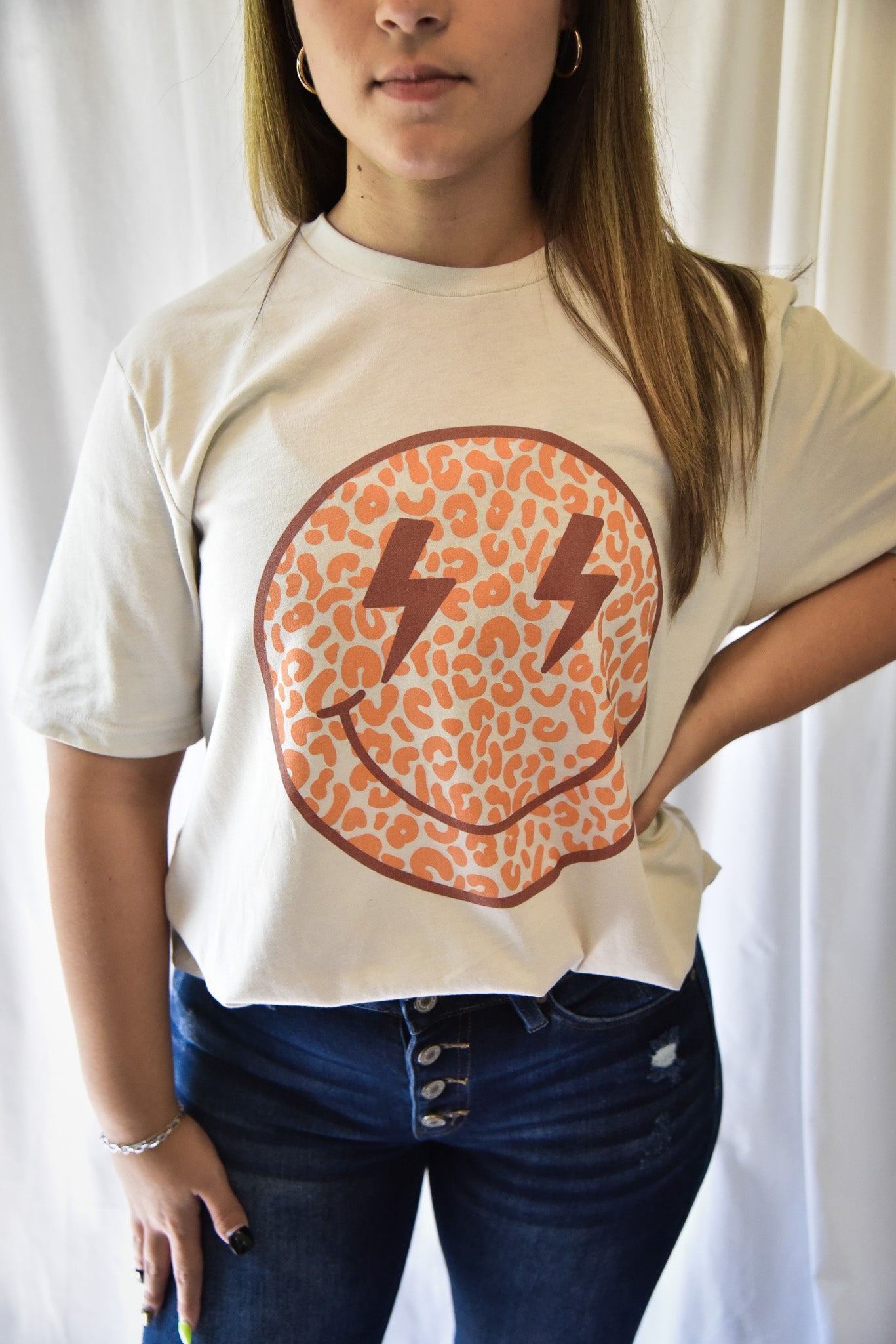 Cheetah Smiley Tee
