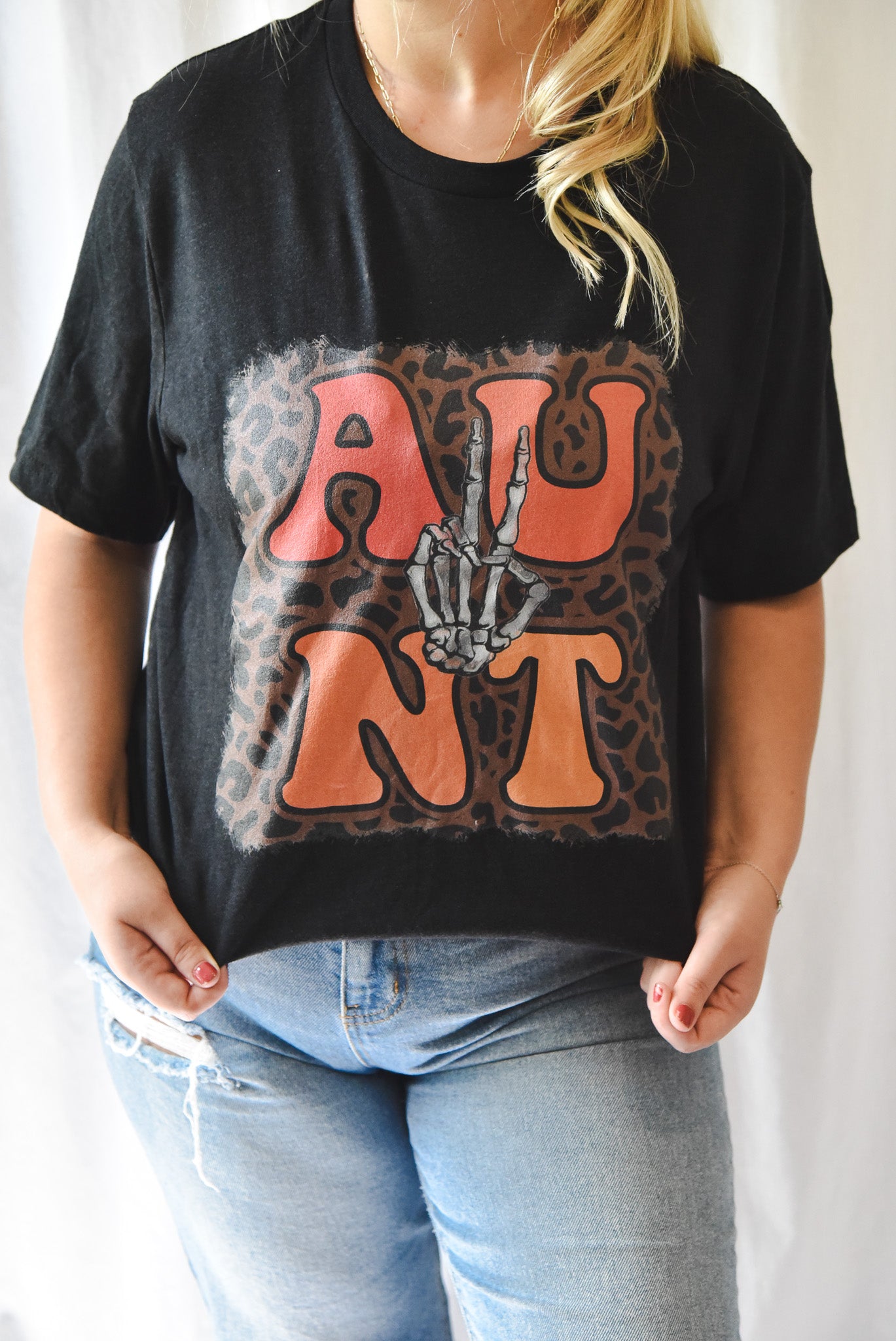Cheetah Auntie Tee