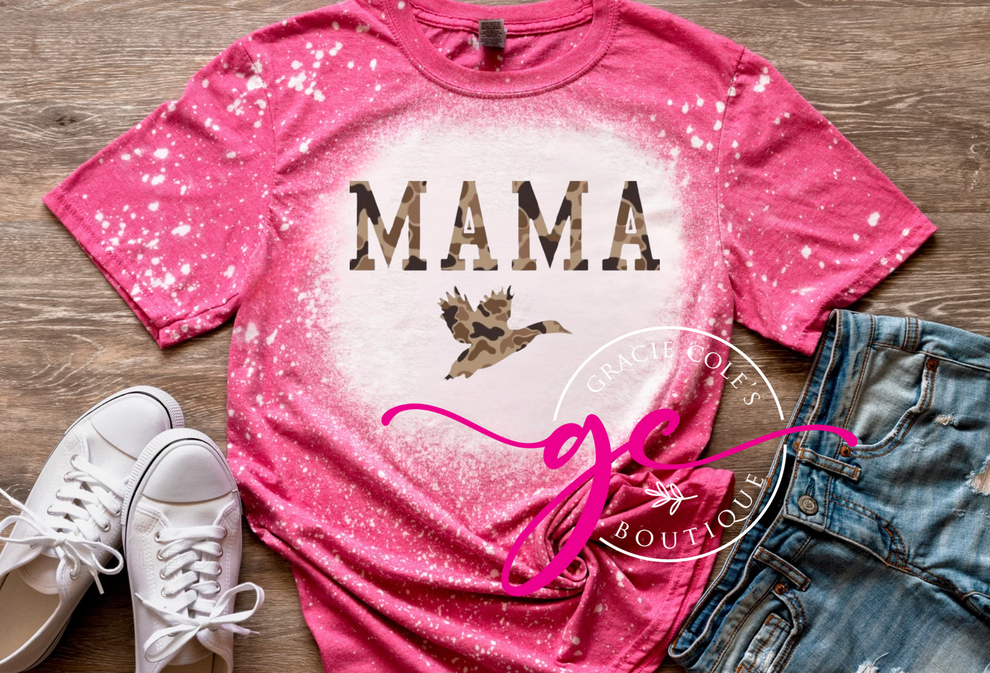 Camo Mama Bleached Tee