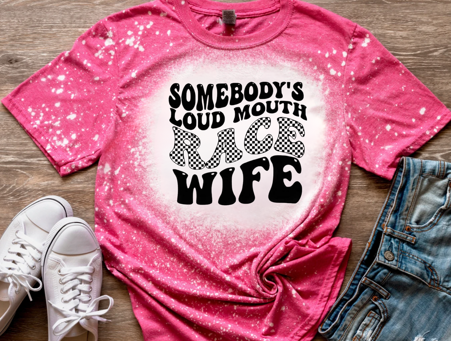 Race Wife Bleached Tee