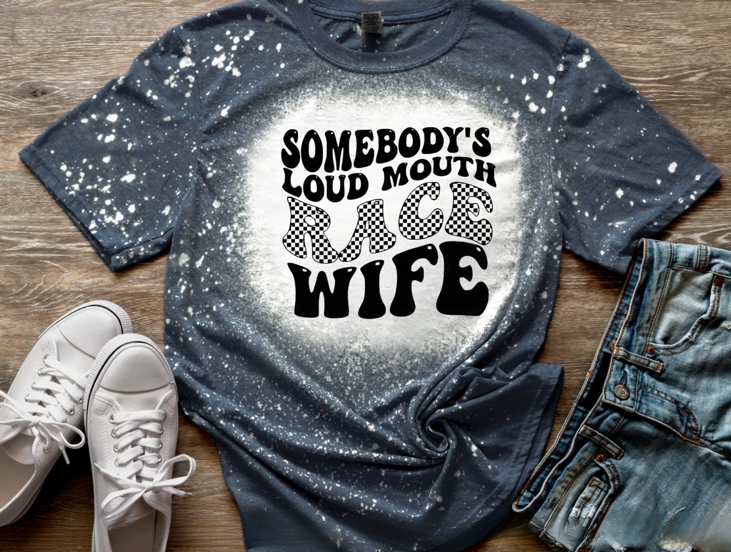 Race Wife Bleached Tee