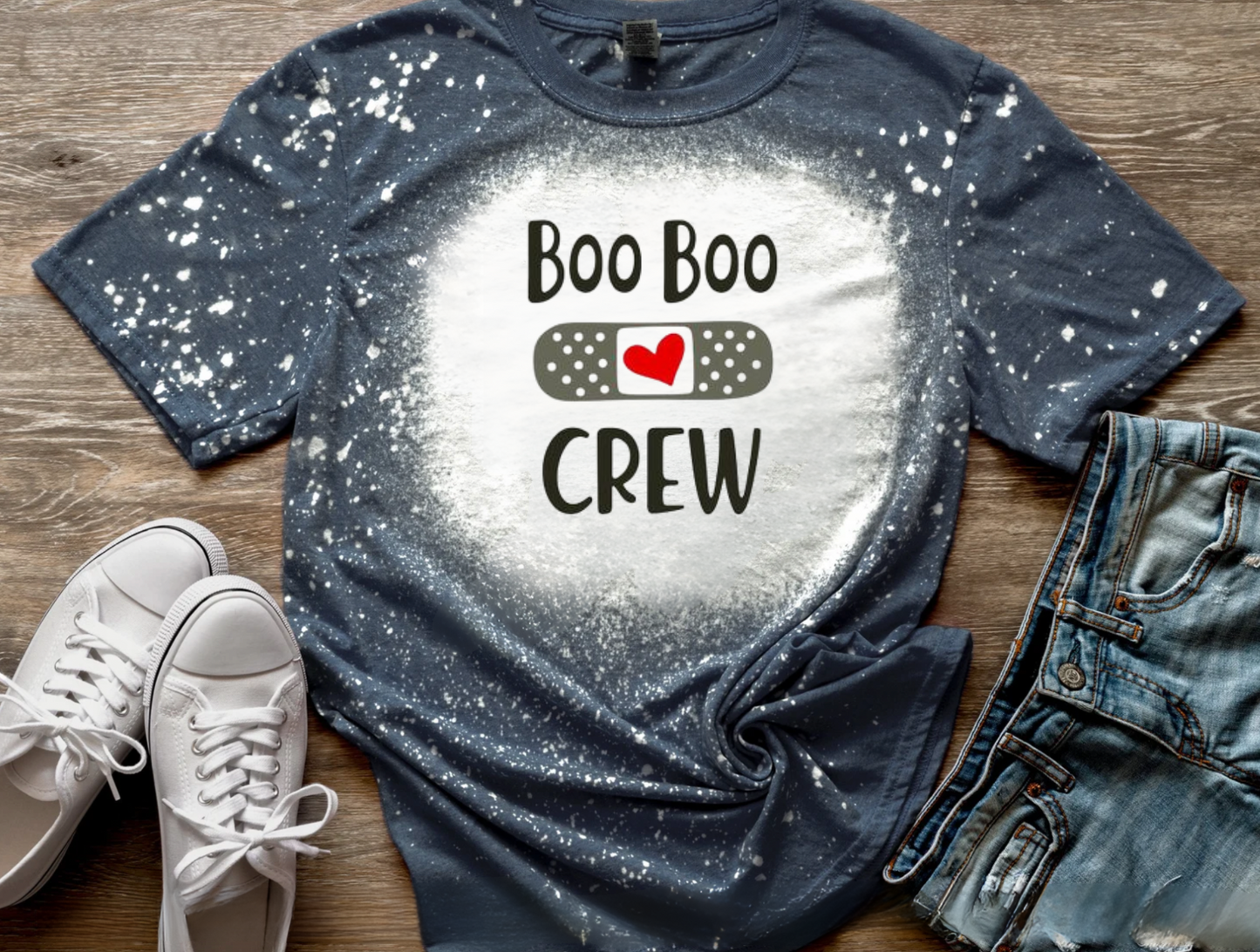 Boo Boo Crew Bleached Tee