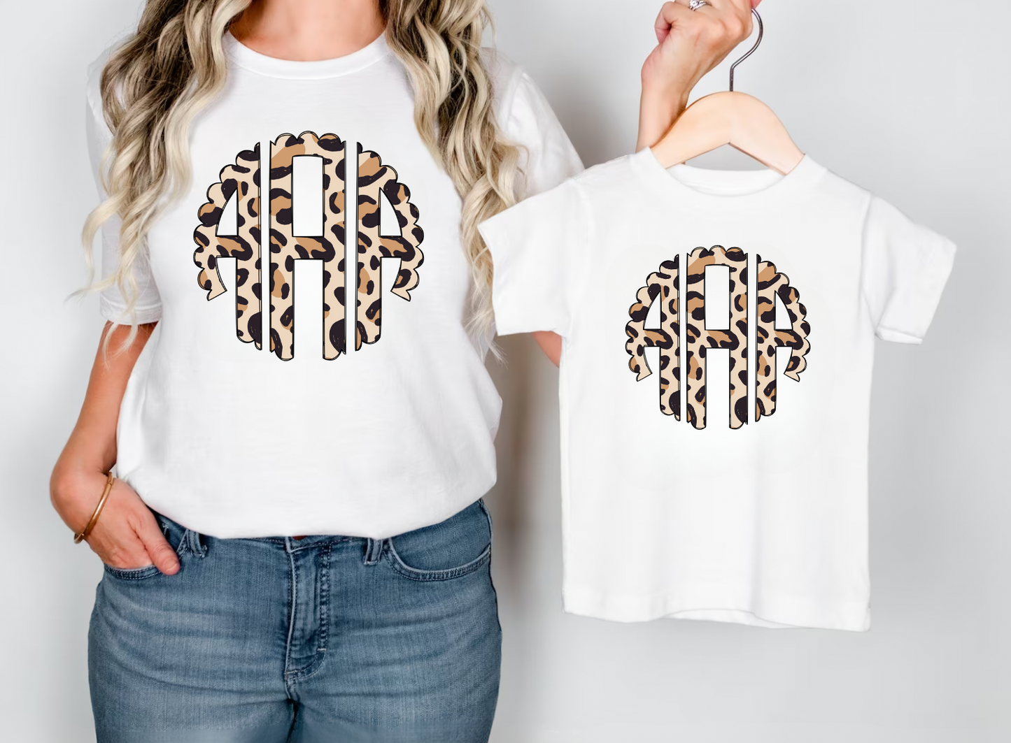 Mama + Mini Cheetah Monogram T-Shirts