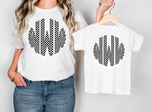 Mama + Mini Checkered Monogram T-Shirts