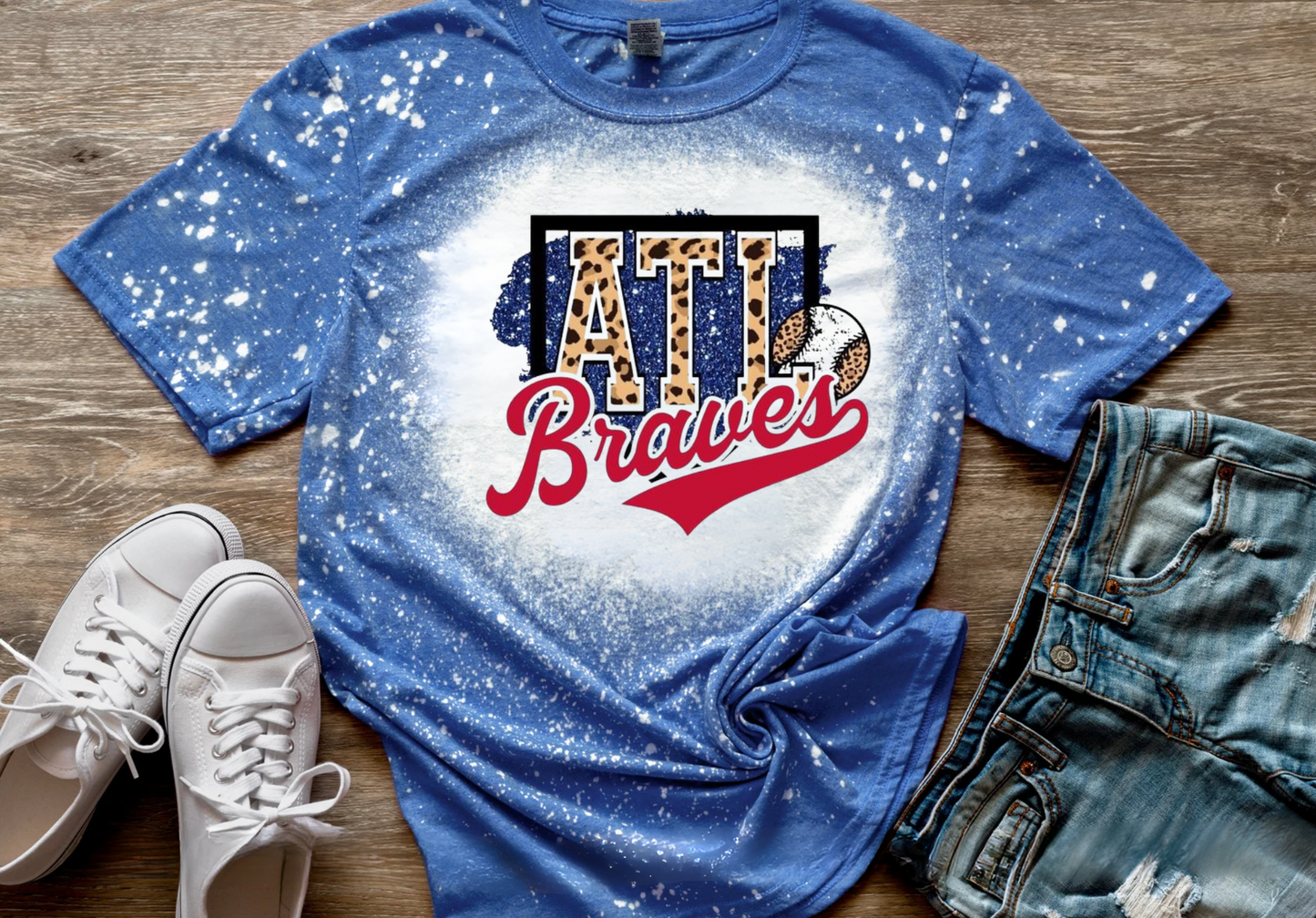 Atlanta Braves Bleached Tee