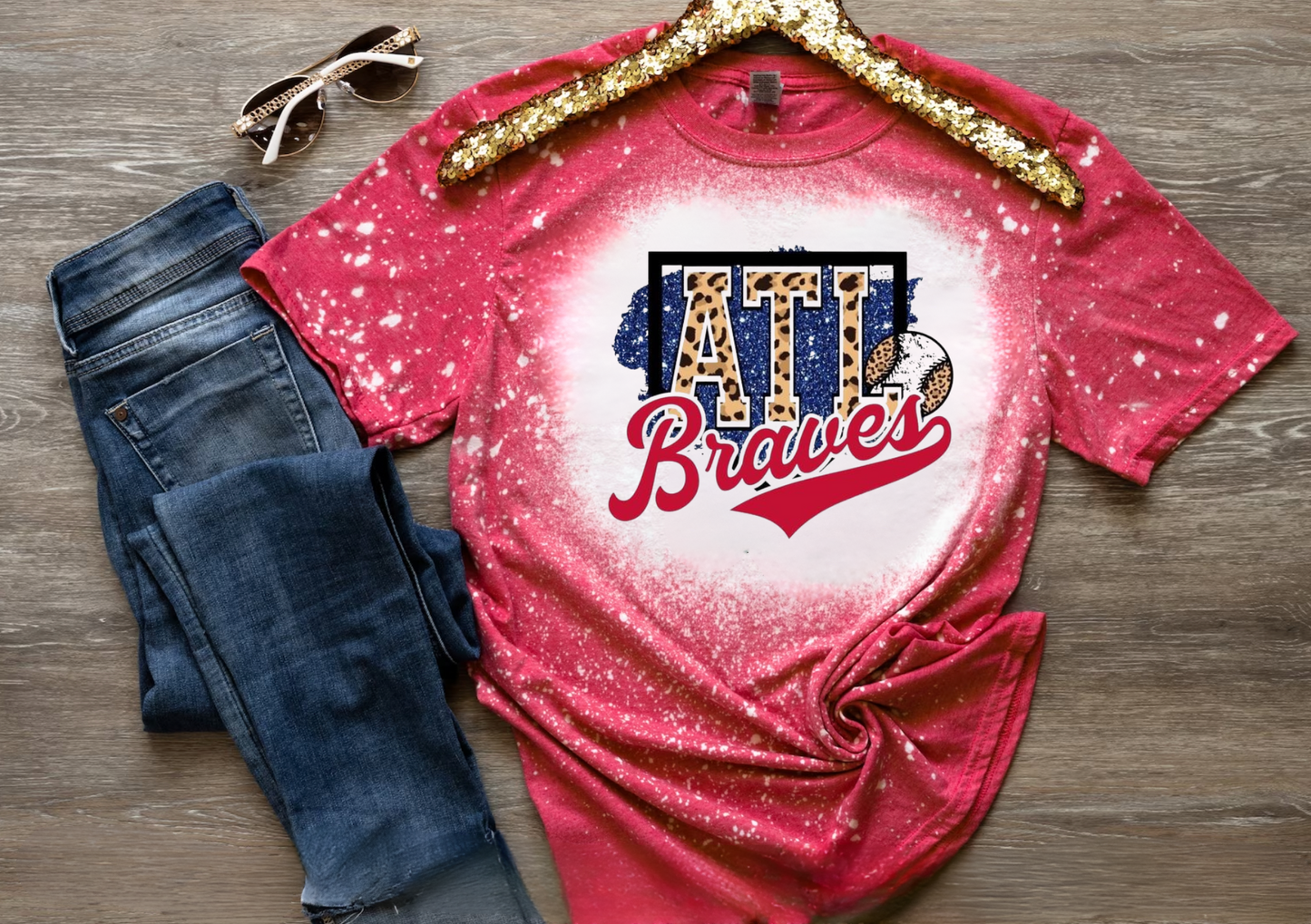 Atlanta Braves Bleached Tee