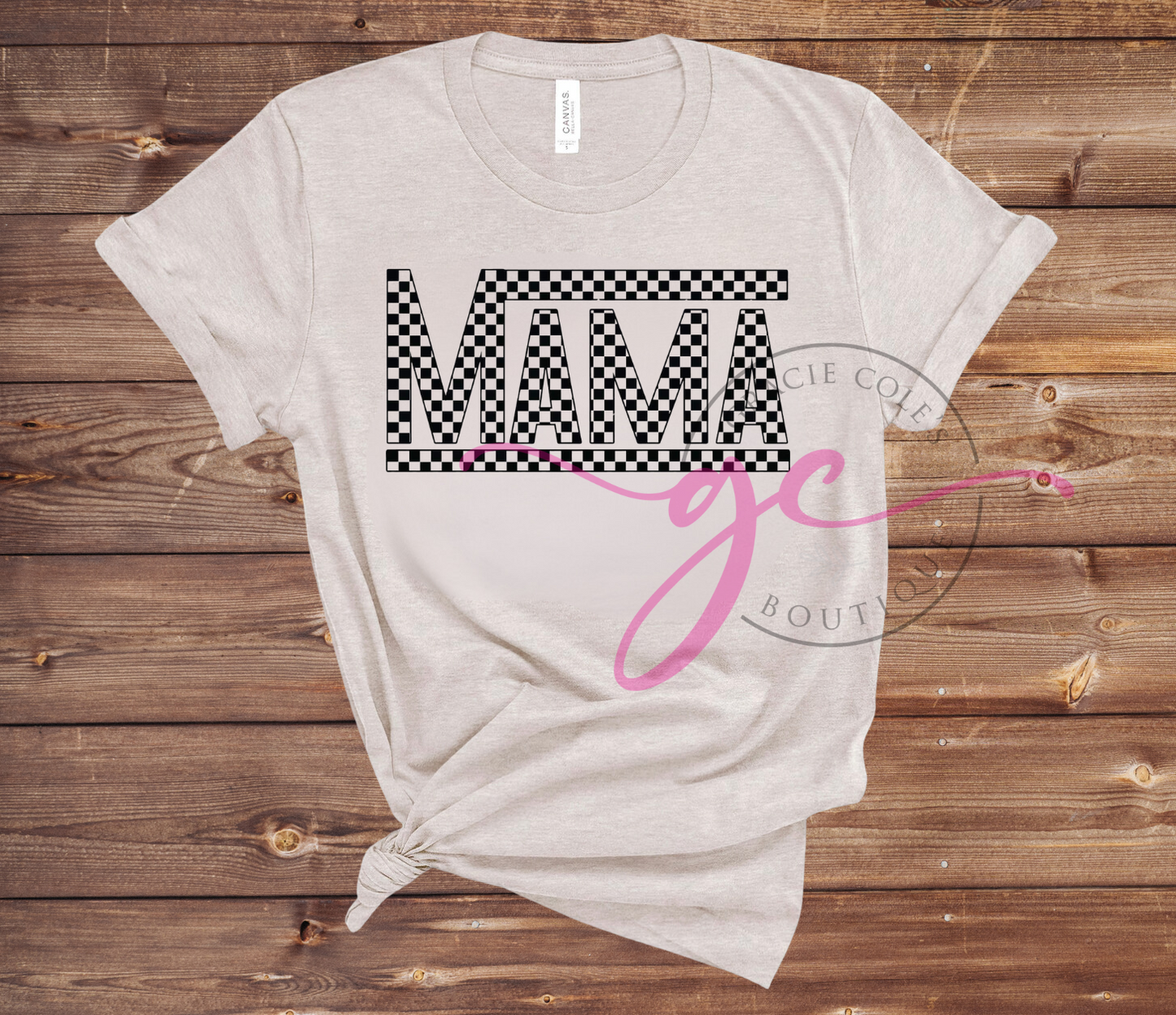 Checkered Mama Graphic T-Shirt