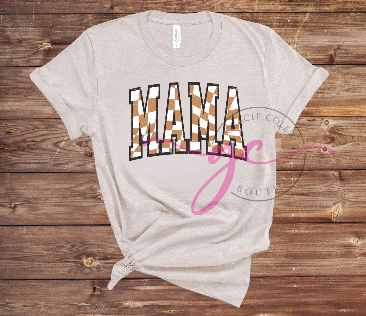 Checkered Mama Graphic T-Shirt