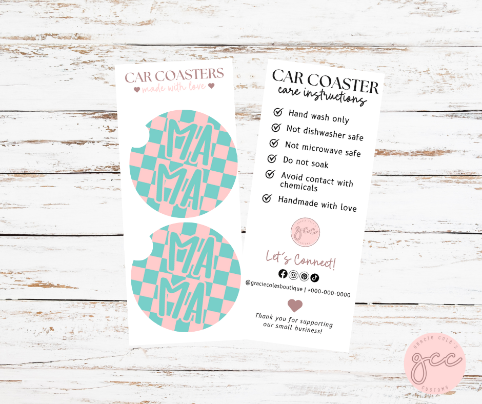 Mama Car Coaster Set