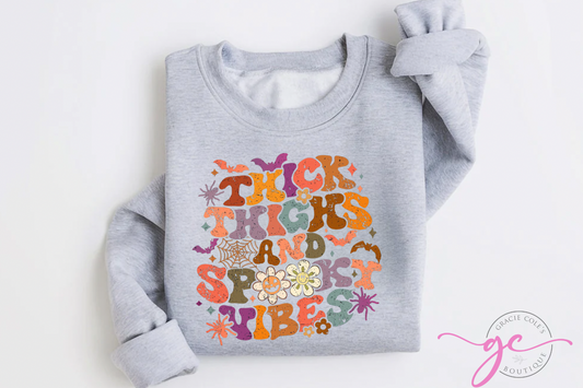 Thick Thighs And Spooky Vibes Sweatshirt