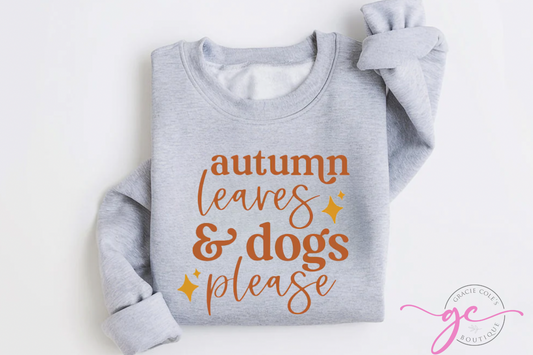 Autumn Leaves & Dogs Please Sweatshirt