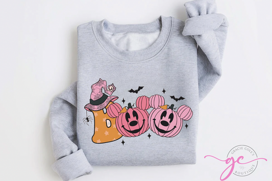 Boo Mickey Mouse Halloween Sweatshirt