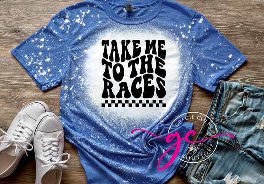 Take Me To The Races Bleached Tee