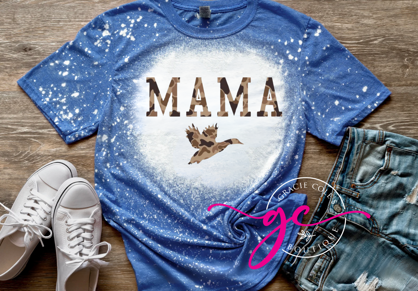 Camo Mama Bleached Tee