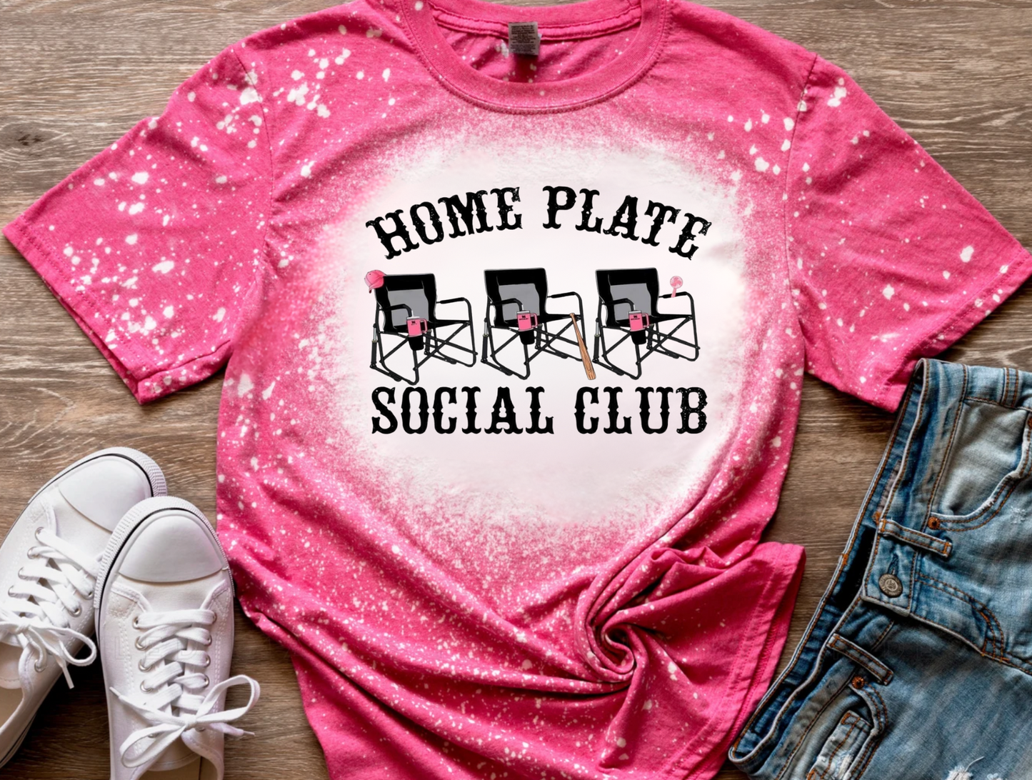 Home Plate Social Club Bleached Tee