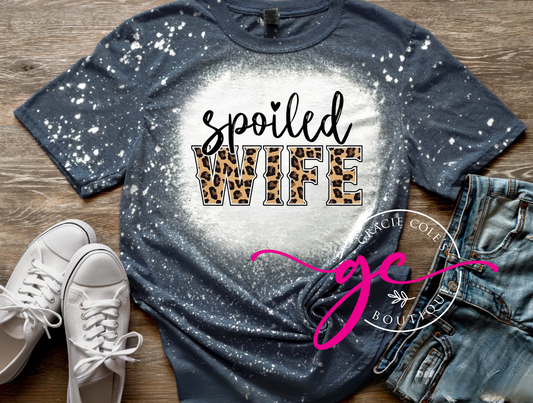 Spoiled Wife Bleached Tee