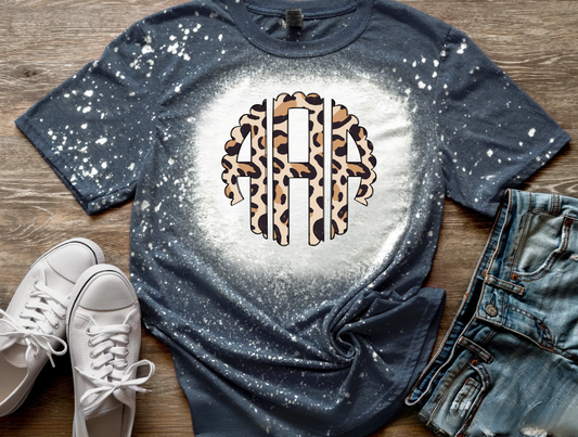 Cheetah Monogram Bleached Tee