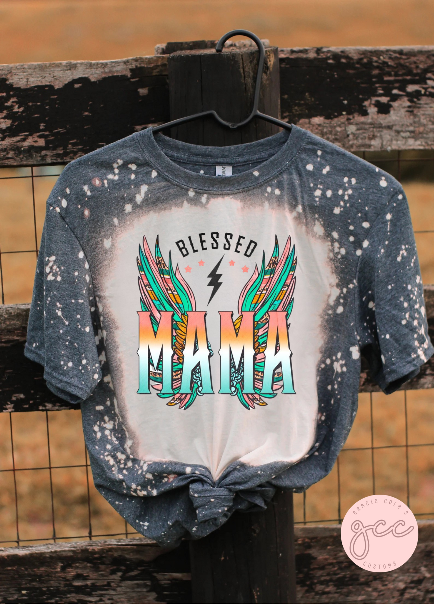 Blessed Mama Bleached Shirt