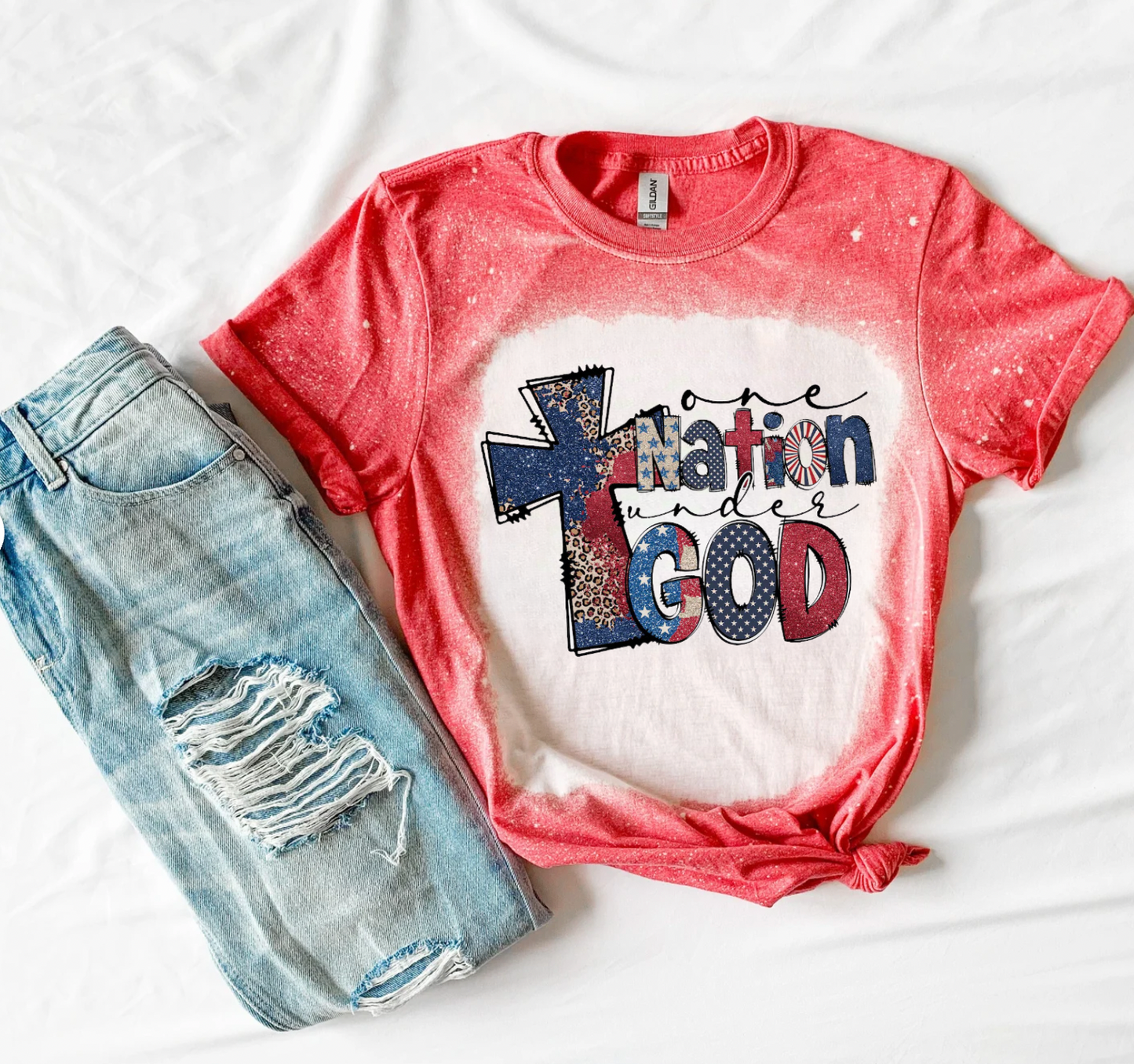 One Nation Under God Bleached Shirt