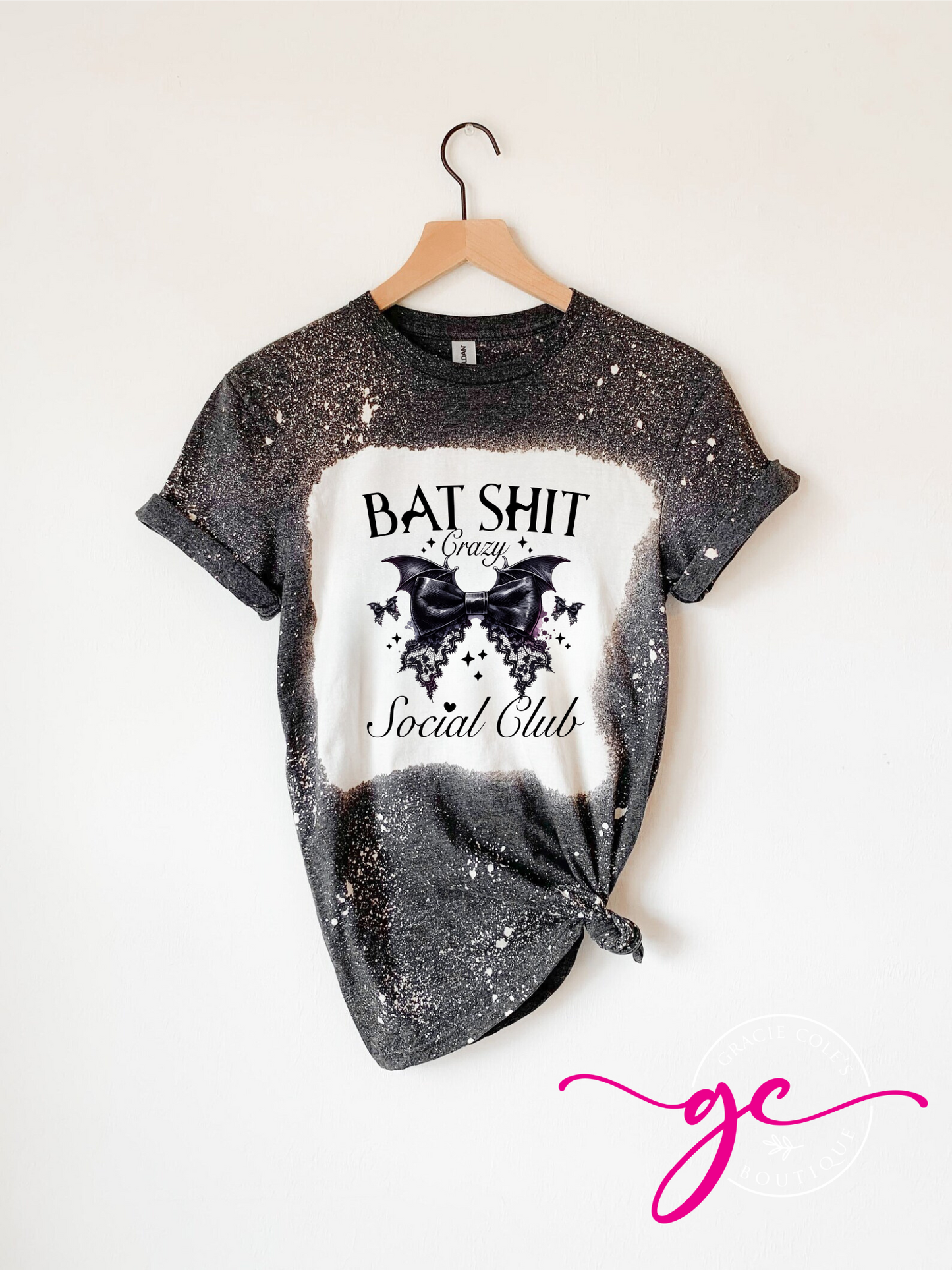 Bat Crazy Social Club Bleached Shirt