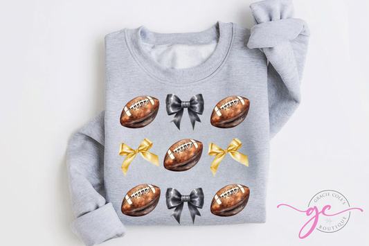 Black + Gold Football Sweatshirt