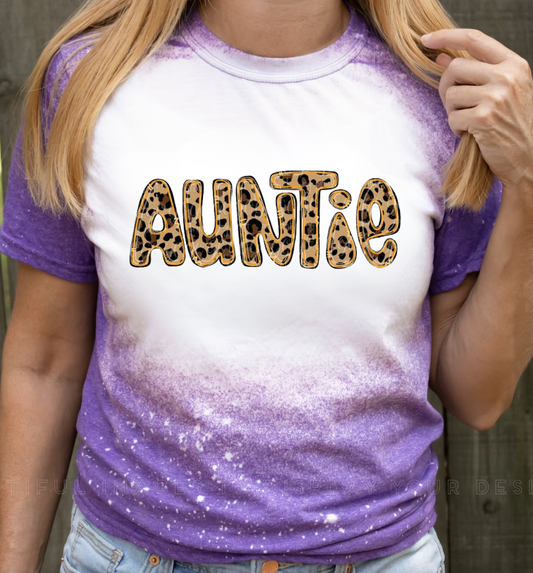 Cheetah Auntie Bleached Tee