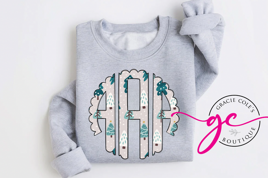 Christmas Monogram Sweatshirt