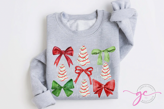 Christmas Tree Cake Coquette Sweatshirt